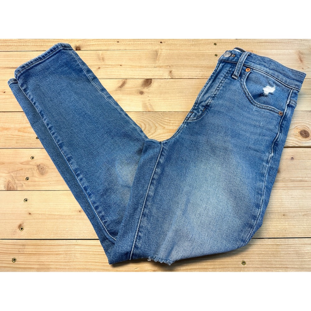 Madewell The Perfect Vintage Jean Women's Size 25 Distressed Denim Blue Jeans